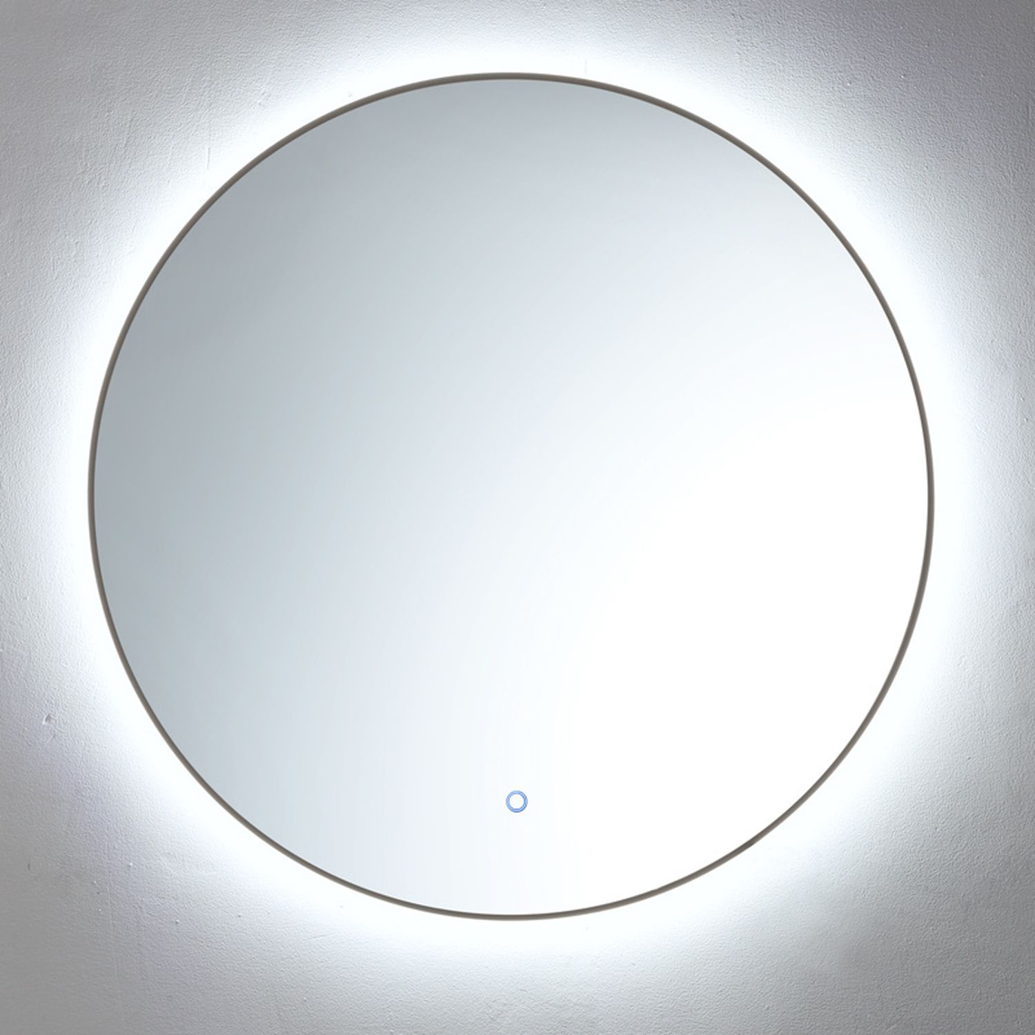 Sanilux Spiegel rond met led verlichting 80 cm - Gunmetal