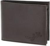 oxmox Leren portemonnee Leather RFID Protect Querscheinbörse Lizard 2.0 Embossed Brown donkerbruin