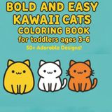 Bold and Easy Kawaii Cats Coloring Book
