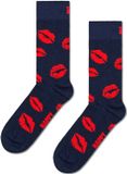 Happy Socks Kisses Sock - Unisex Sokken - Navy - Maat 36-40