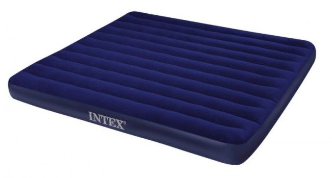 Intex King Dura-Beam Classic Downy Luchtbed - 203x183x25 cm - Blauw