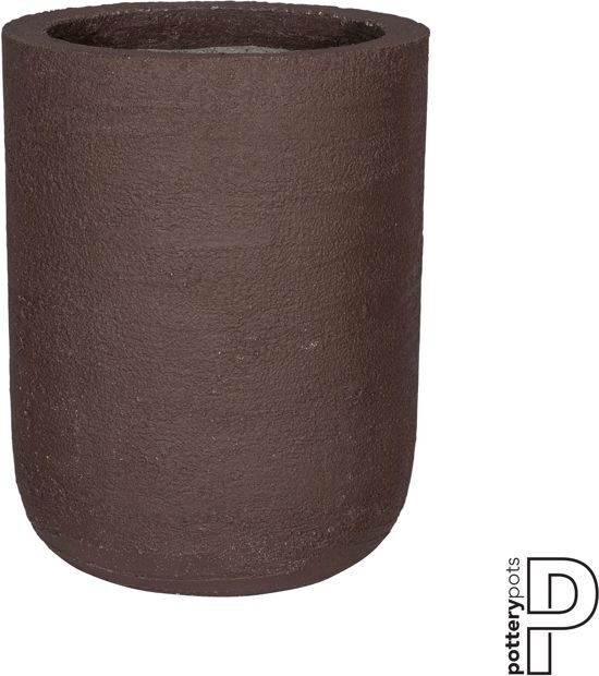 PotteryPots Bloempot-Plantenbak Dice Dark brown-Bruin D 45 cm H 60 cm