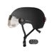 Cosmo Connected - Cosmo Fusion - Smart Helm voor Fietsen & Scooters met Vizier, Voor Volwassenen - Knipperlichten, Automatisch Remlicht, Deel Ritten, Valdetectie - Mat Zwart