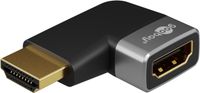 Goobay 72010 HDMI adapter fiche 90° coudé Noir, Argent