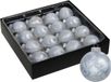 Othmar Decorations Boules de Noël de luxe - 16x pièces - 4 cm - blanc/gris - verre - finition glacée