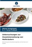 Untersuchungen Verlag Unser Wissen Untersuchungen zur Zusammensetzung von Heilkräutern