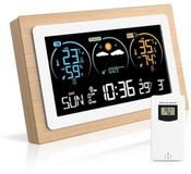 Merkloos Draadloos weerstation voor binnen en buiten met buitensensor, digitale thermometer, hygrometer en barometer