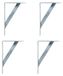 Lot de 4 supports muraux robustes, dimensions 250 x 150 mm, capacité jusqu'à 320 kg