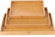 Set de plateaux en bambou - Grand, Moyen et Petit