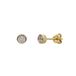 Lucardi Dames 14 Karaat gouden oorbellen diamant 0,08ct