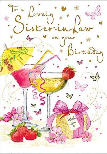 Piccadilly Greetings Verjaardagskaart Zuster in de Recht - 9 x 6 inch - Regal Publishing