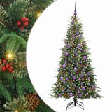 vidaXL - Kunstmatige - Hinged - Kerstboom - met - 300 - LED - Groen - 180 - cm - PE - en - PVC