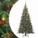 vidaXL - Kunstmatige - Hinged - Kerstboom - met - 300 - LED - Groen - 180 - cm - PE - en - PVC