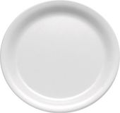 APS Melamine bord "casual", ø26,5 cm, wit, set van 4 stuks