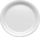 APS Melamine bord "casual", ø26,5 cm, wit, set van 4 stuks