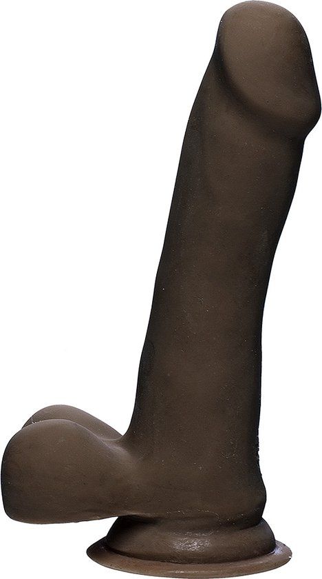 Slim D - Realistic ULTRASKYN Dildo with Balls - Chocolate - 15cm