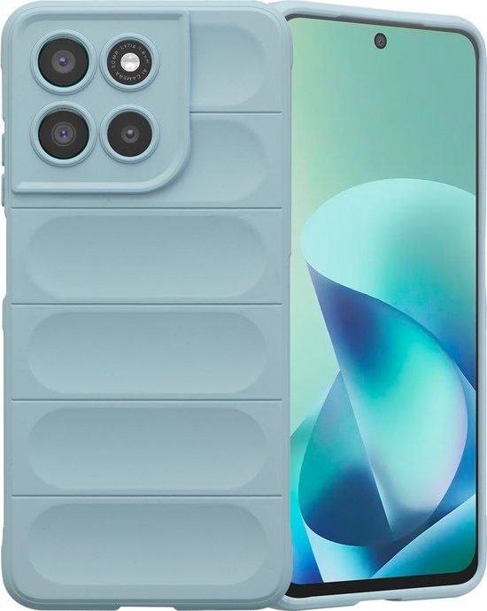 imoshion EasyGrip Backcover - Geschikt voor Motorola Moto G57 Power - Lichtblauw