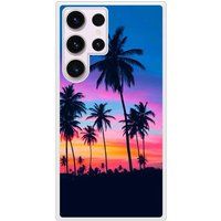 Samsung Galaxy S23 Palmiers colores Verstevigd hoesje met sublimatie bedrukking