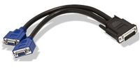 Matrox LFH60 - 2x HD15 0.3m 2 x VGA (D-Sub) Zwart