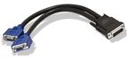 Matrox LFH60 - 2x HD15 0.3m 2 x VGA (D-Sub) Zwart