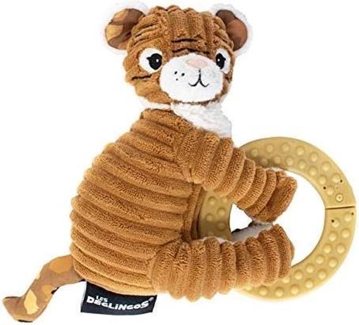 Les Deglingos Bijtring Tijger Junior Pluche Bruin - 4897018366985