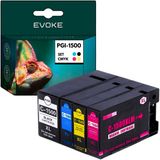 Evoke Set van 4 Canon PGI1500 CMYK printer inktcartridges