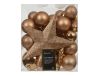 Kaemingk Brandy Lot de 33 boules de Noël en plastique avec étoile