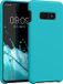 kwmobile telefoonhoesje geschikt voor Samsung Galaxy S10e - Hoesje met siliconen coating - Smartphone case in ijsblauw