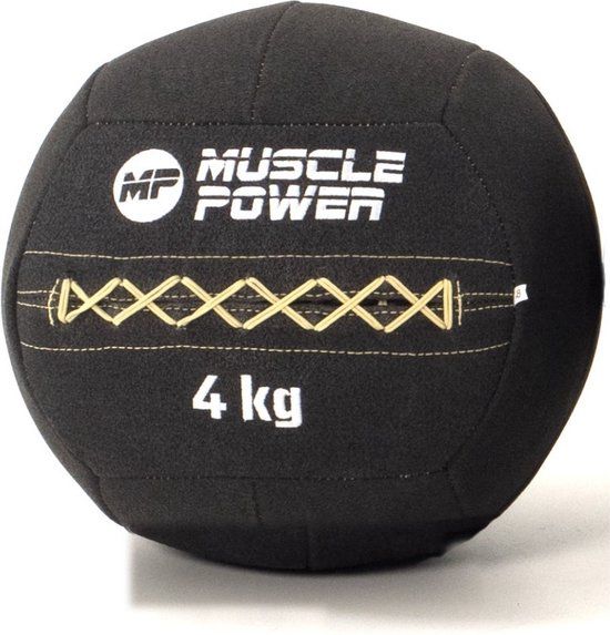 Muscle Power Wall Ball Kevlar 4 kg - Zwart