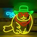 Neonbord Wanddecoratie Cowboyhoed Kat