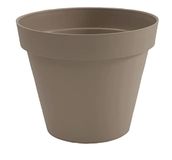 EDA Bloempot Toscane, rond, Ø 25 cm, taupe