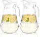 Unyqoos® Verre à bière 11 oz / 200 ml, transparent, verre à boire sans plomb avec poignée et paille, utilisable au congélateur, robuste, set de 2