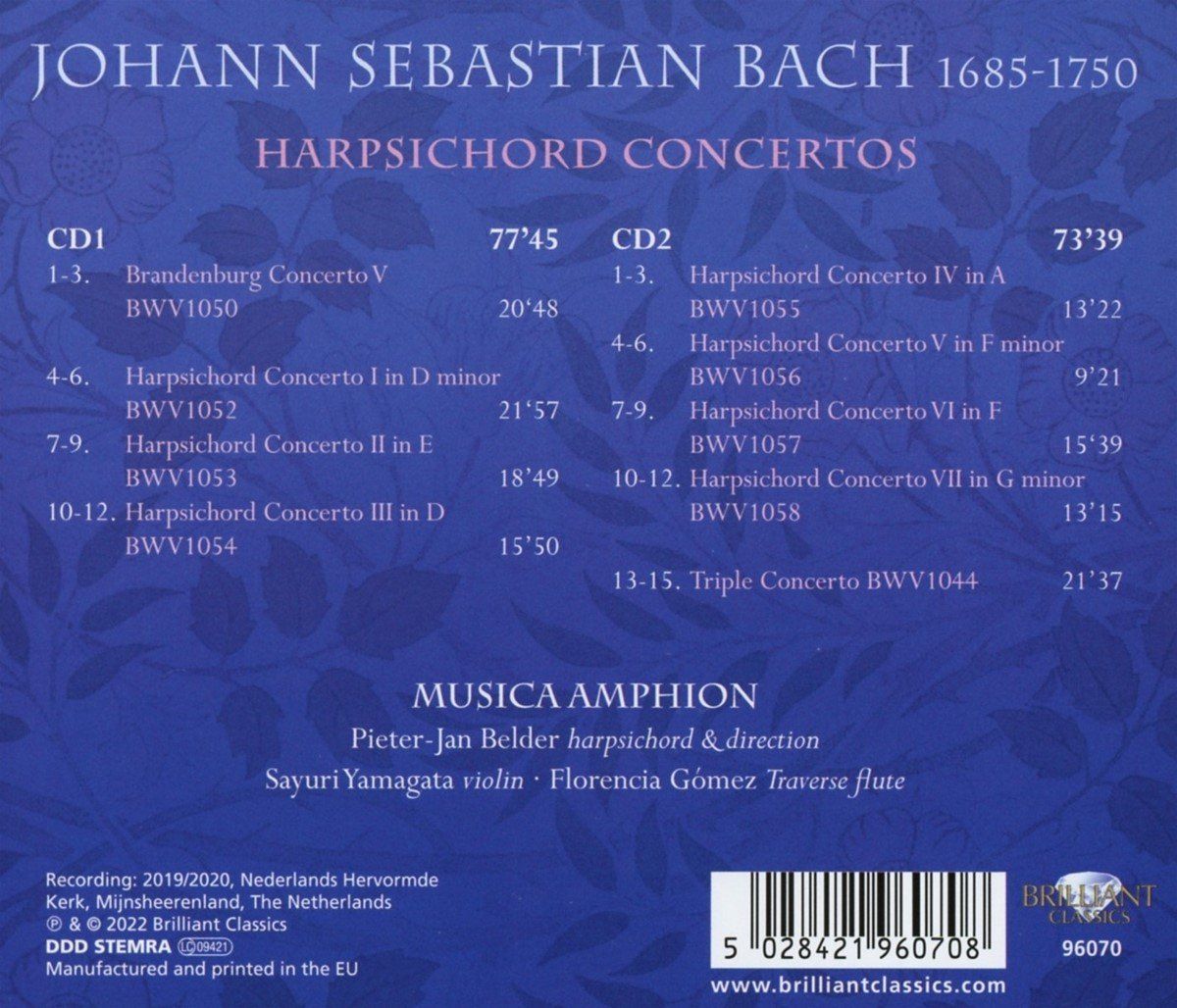 Brilliant Classics J.S. Bach: Harpsichord Concertos (CD)