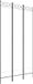 vidaXL Kamerscherm met 3 panelen 120x220 cm stof wit