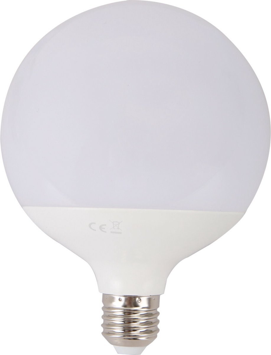 Aigostar LED Lamp - Bulb G120 - E27 Fitting - 18W - Warm Wit 3000K - Wit