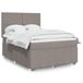 Prolenta Maison Exclusive - Boxspringbed met matras, taupekleurig, 140x190 cm, gestoffeerd