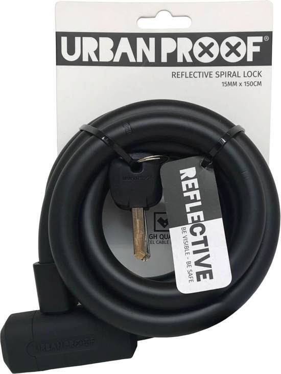 URBAN PROOF UP kabelslot reflective 15mm*150cm - Zwart