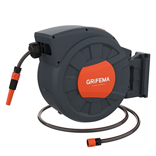 GRIFEMA G301-35 slanghaspel voor wandmontage - 35 m slang - automatisch oprollen