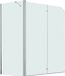 vidaXL Paroi de douche 120x68x130 cm verre ESG transparent