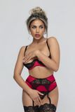 Christine - Rood Kanten Slip Set Gush L