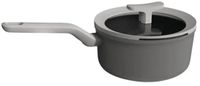BergHOFF Leo Lite steelpan met deksel antikleef Ø16 cm 1,3L grijs voor inductie