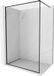Mexen Kioto-F paroi de douche Walk-in avec cadre 145 x 202 cm, transparent 8 mm, noir