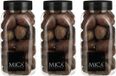 Mica Decorations decoratie stenen - 3x - groot - 650ml - bruin mix