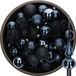Decoris Boules de Noël - 38 pièces - 6 cm - Plastique - Bleu foncé