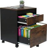 Merkloos Relaxdays Ladeblok bureau - voor hangmappen - met wieltjes - industrieel