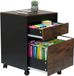 Merkloos Relaxdays Ladeblok bureau - voor hangmappen - met wieltjes - industrieel