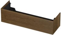 INK - Onderkast 1 Lade Push 2 Open Horizontaal Gefreesd - 1400x450x376 Mm - Massief Eiken Ash Grey