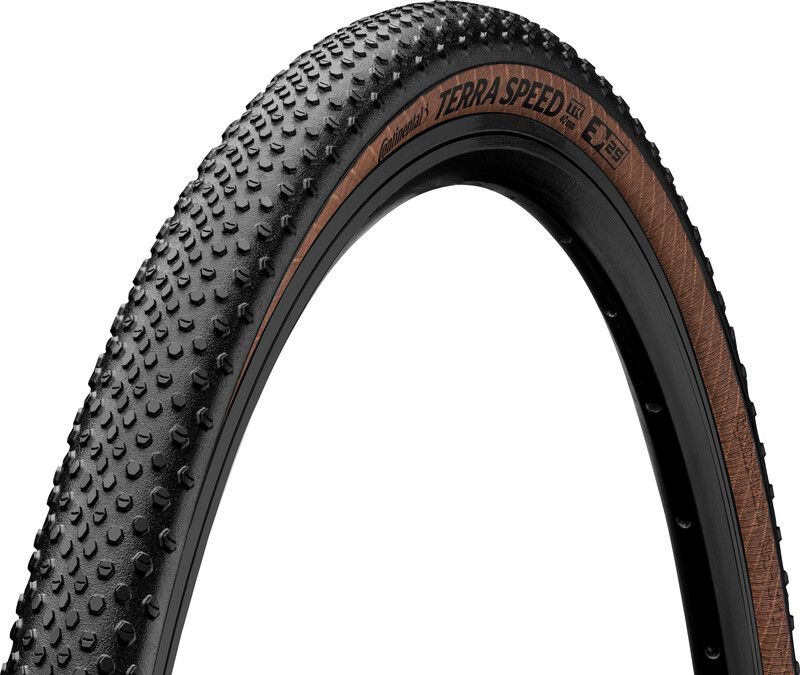 Continental Terra Speed ProTection Folding Tyre - 700x45C - Black/Brown