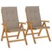 VidaXL Tuinstoel Terras Gecapitonneerde zitting Polyester Taupe