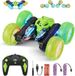 Amicool Op afstand bestuurde auto voor kinderen met verbeterde lichtstrip en wiellampen, 4WD 360° rotatie, 2,4 GHz, RC Crawlers voor kinderen van 6-12 jaar (lichtgroen)